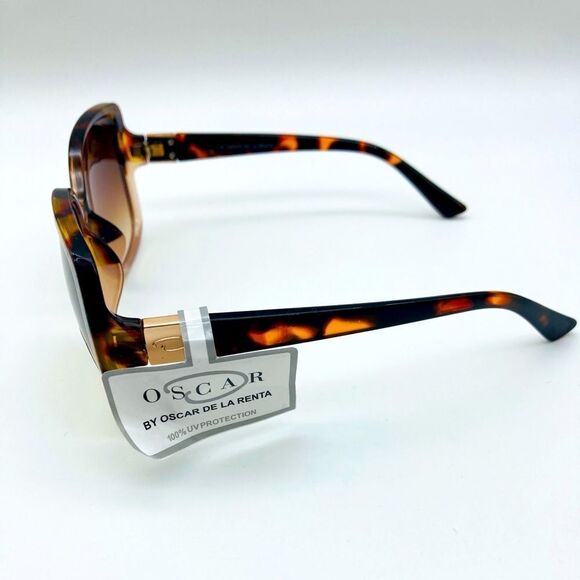 Oscar de la Renta Oversized Square Sunglasses Blue Tortoise UV Protection Women NWT Oscar de la Renta “Catty” 51mm Tortoiseshell Sunglasses main image 3